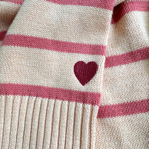 Cupcakes & Cashmere Womens Pullover Sweater Size L Stripe Fall Comfy Orange - Picture 5 of 6